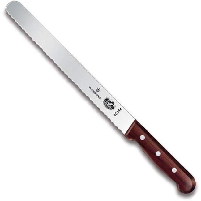Victorinox 10 in. Slicer, Wavy Blade (Rosewood)