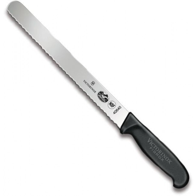 Victorinox 10 in. Slicer, Wavy Blade (Fibrox)