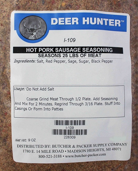 Hot Pork Sausage Seasoning