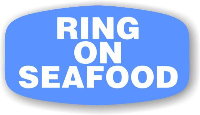 Blue Ring On Seafood Labels