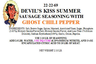Devil's Kiss Summer Sausage