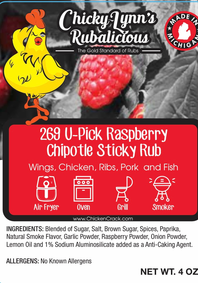269 U-Pick Raspberry Chipotle Sticky Rub 4oz