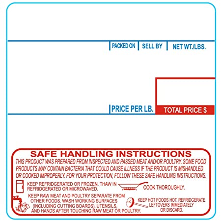 CAS Scale UPC Safe Handling Labels LST-8040 ( 1cs.)