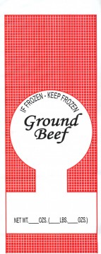 Retail Ground Beef 1lb Bag Case of 1000